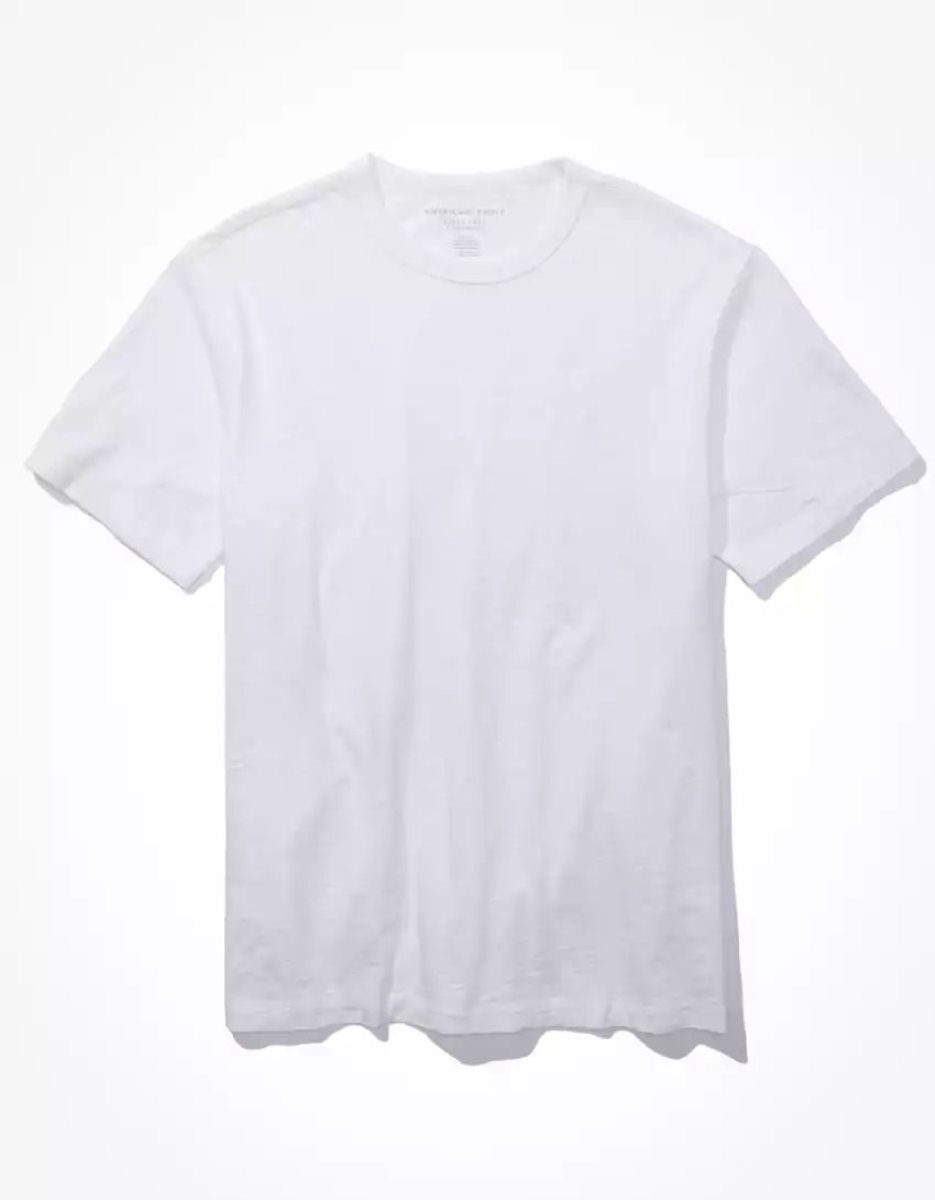 T Shirts American Eagle AE Super Soft Slub Blanche Homme | SCX-26901767